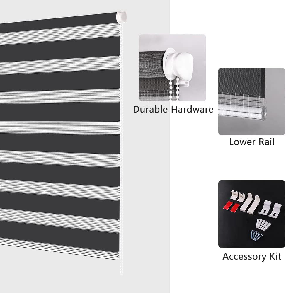 Kokorona Zebra Roller Blinds | Day and Night Light Filtering – 95x230cm