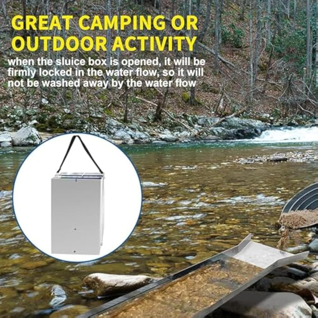 50" Folding Aluminum Sluice Box for Gold Prospecting
