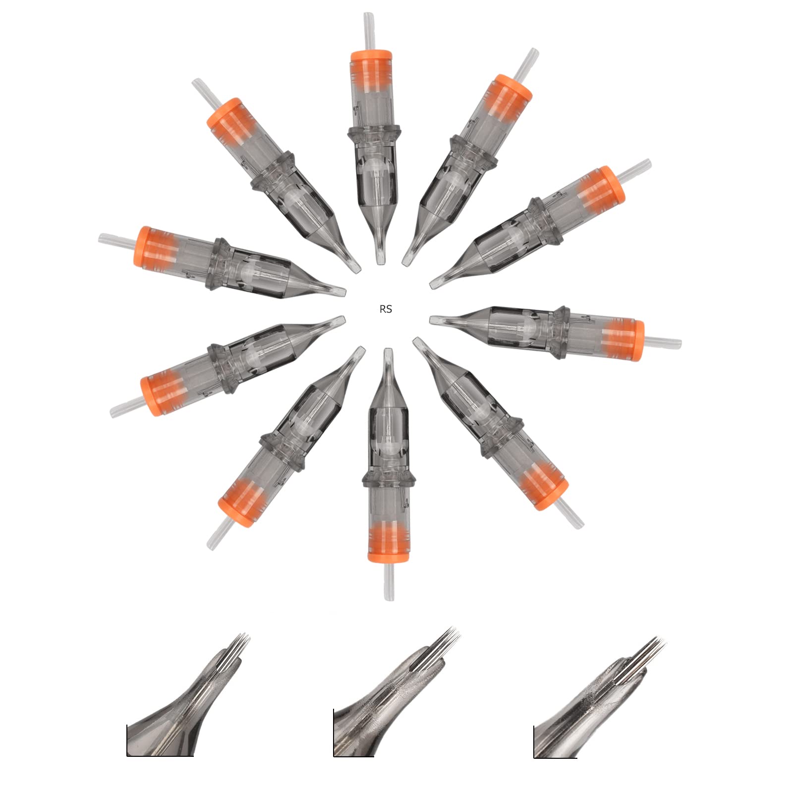 ATOMUS 30pcs Tattoo Cartridge Needles | Sterilized Round Shader 7RS-11RS