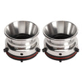 10 Inch NAB Hub Adapters | Aluminum Reel to Reel Pair – Silver