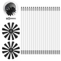 Swetup Chimney Sweep Kit | 23-Piece Duct Cleaning Set with 20 Nylon Rods