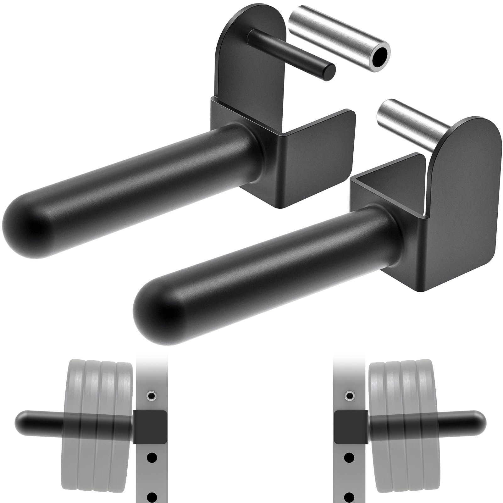 Kipika Olympic Weight Plate Holder for 3x3 Power Racks - Steel Set of 2