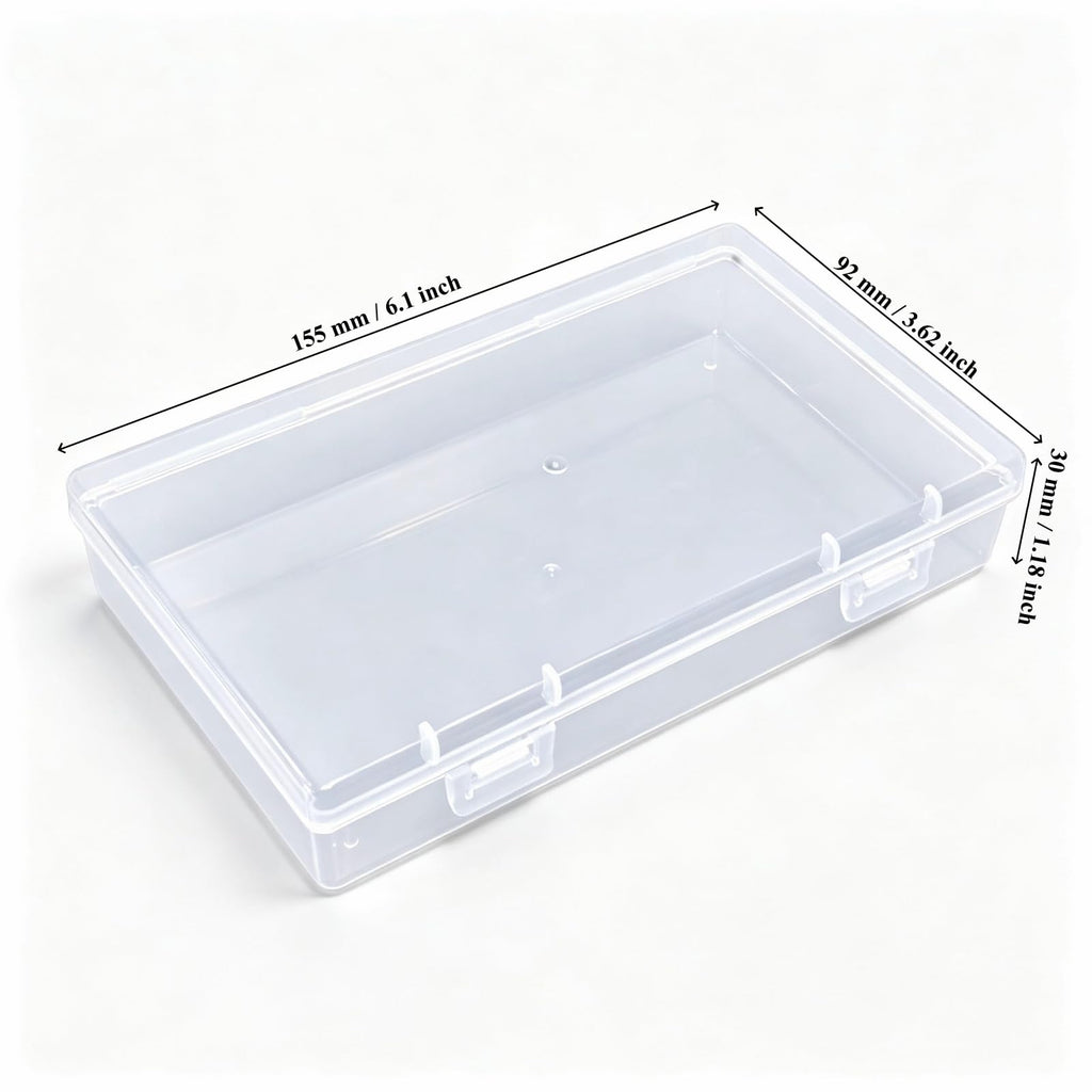 Goodma 6 Pieces Rectangular Empty Mini Clear Plastic Organizer Box - image 2