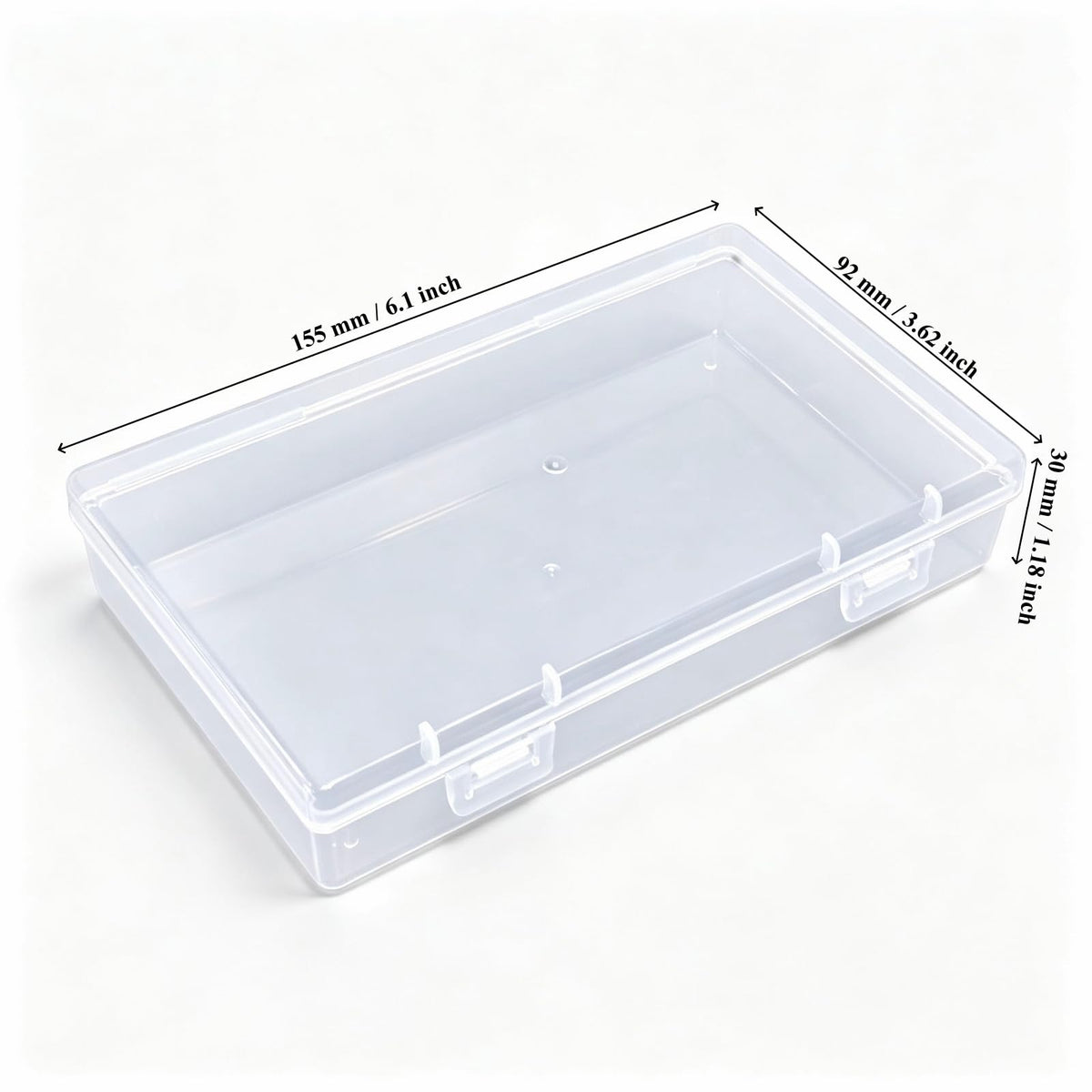 Goodma 6 Pieces Rectangular Empty Mini Clear Plastic Organizer Box - image 2