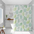 Vllcsla PEVA Shower Curtain | Waterproof Anti-Mold Green Leaf Extra Long