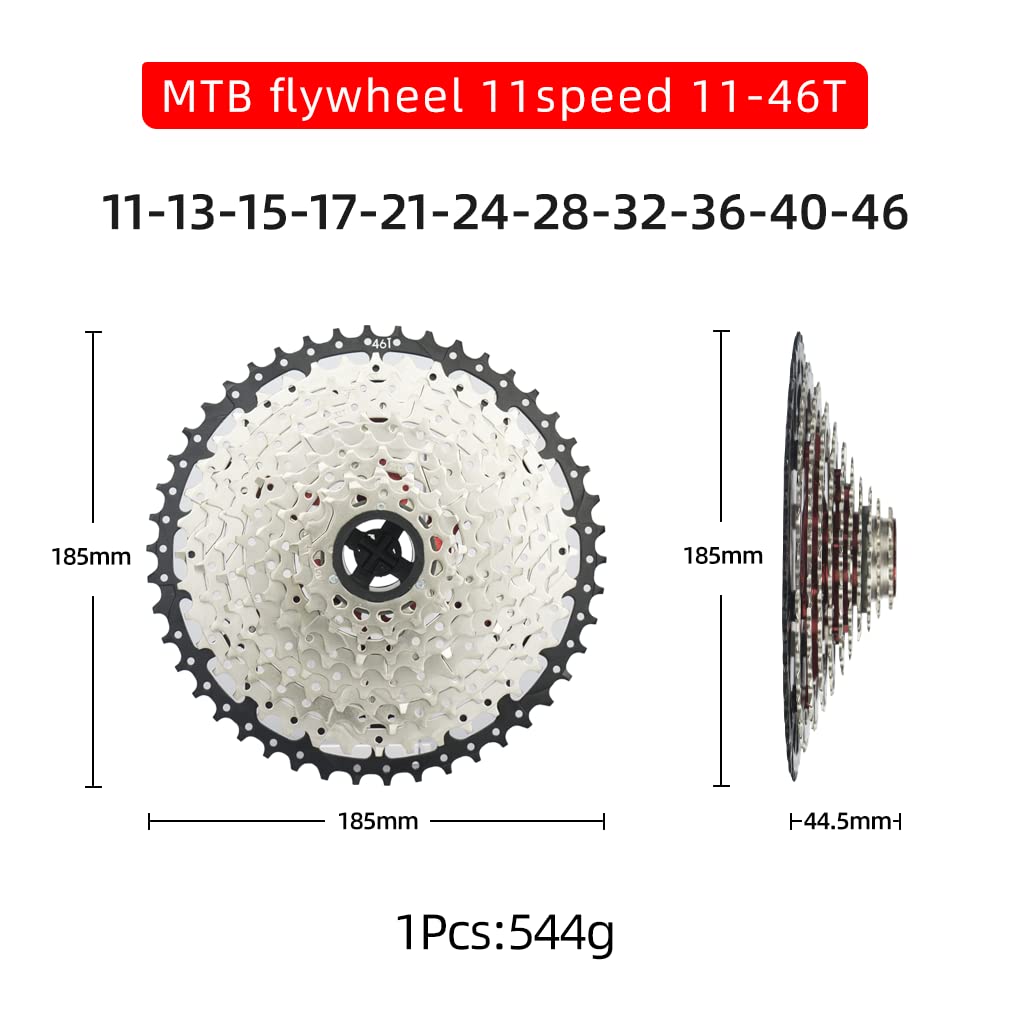 CYSKY 11 Speed Cassette 11-46T | Lightweight Steel MTB Road Bike Freewheel