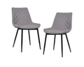 Melrose Grey Upholstered Dining Chairs - Set of 2