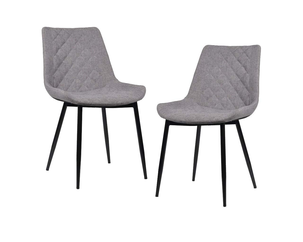 Melrose Grey Upholstered Dining Chairs - Set of 2