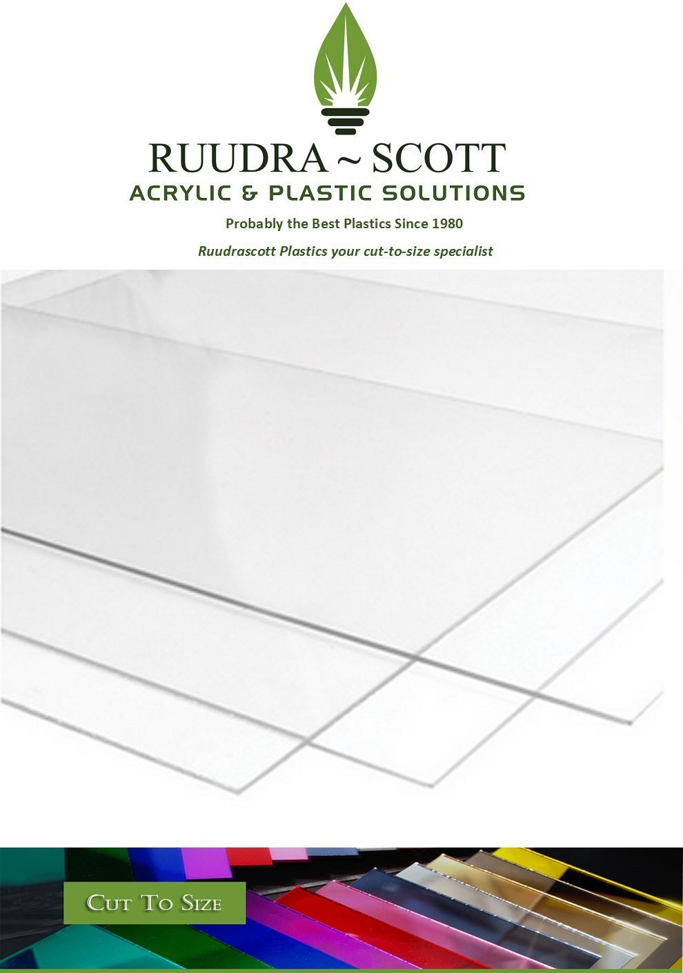 RuudraScott 5mm Clear Acrylic Sheet | UV Resistant Shed Window Panel