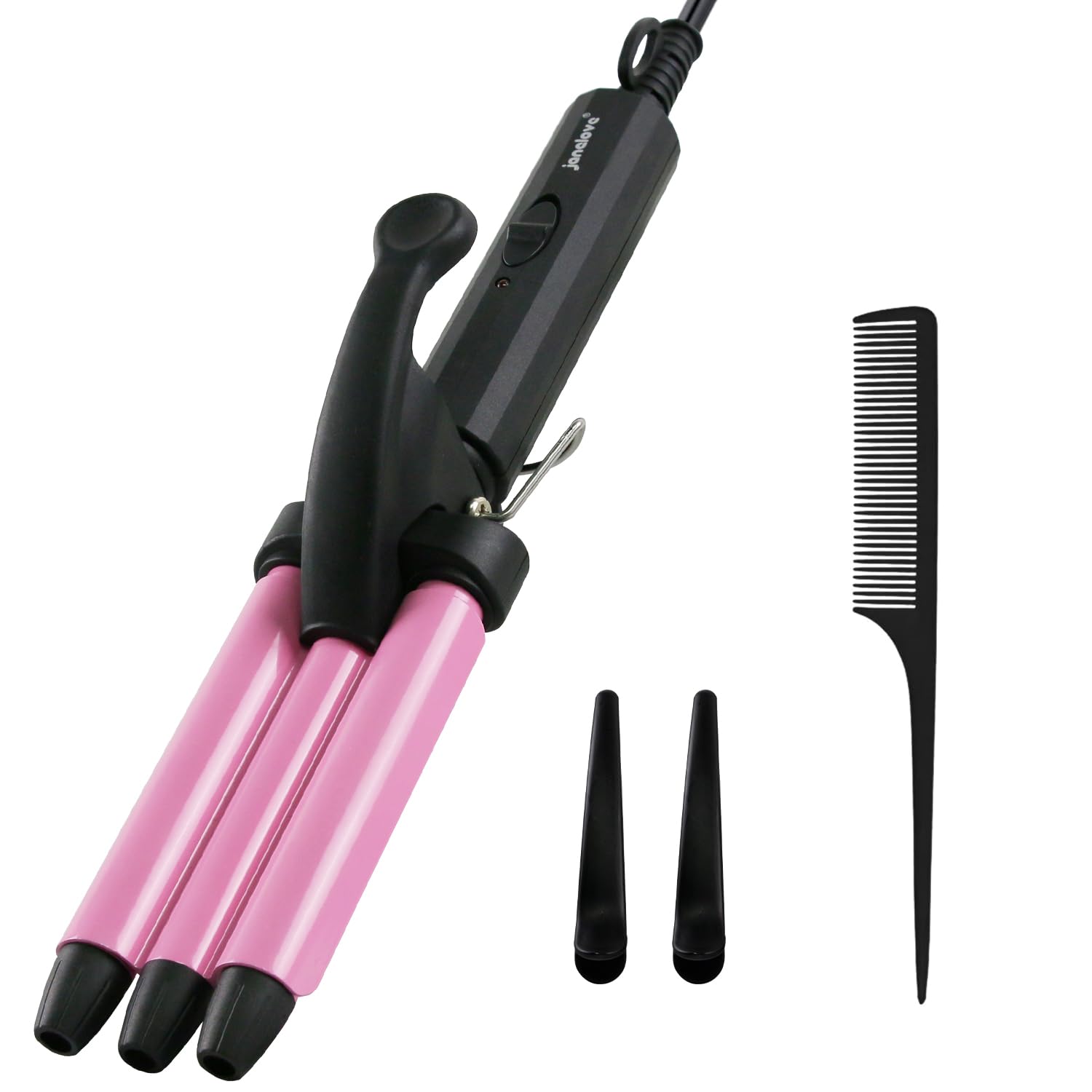 13mm Mini Hair Waver – 3 Barrel Ceramic Curling Iron for Short Hair