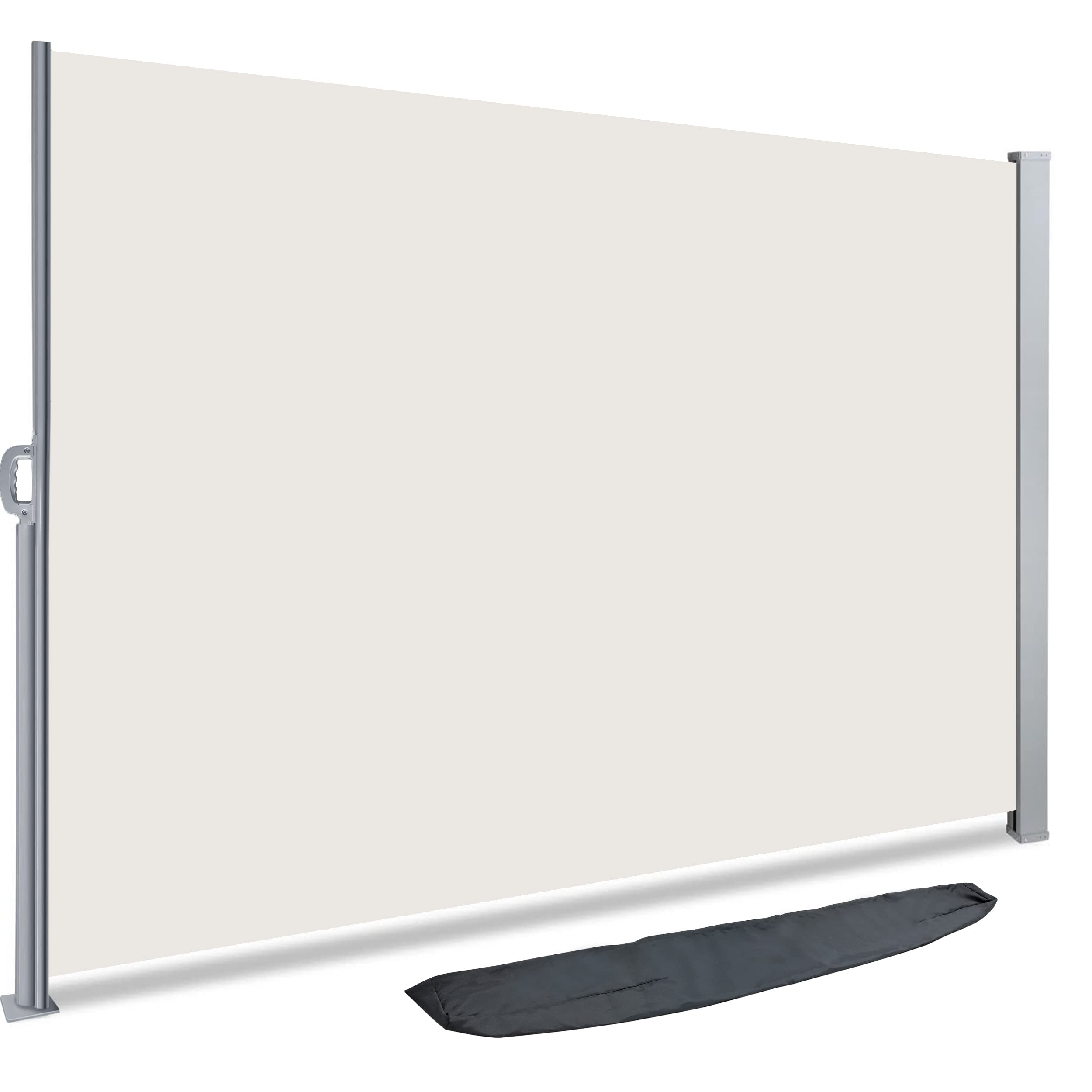 VOUNOT Retractable Side Awning | 180x300cm Outdoor Privacy Screen, Beige