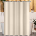 Lerores Shower Curtain – 300x200cm Beige Anti-Mould Weighted Hem