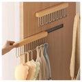 2 Pack Pull Out Belt Hanger for Closet, Wooden Hanger 8 Hooks, Left Pull - image 1