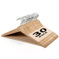 Edergoo Wooden Hangers 30 Pack | Smooth Solid Wood Suit Hangers