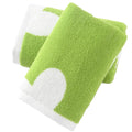 Cotton Hand Towels - Set of 2 Green Heart Pattern 13x29