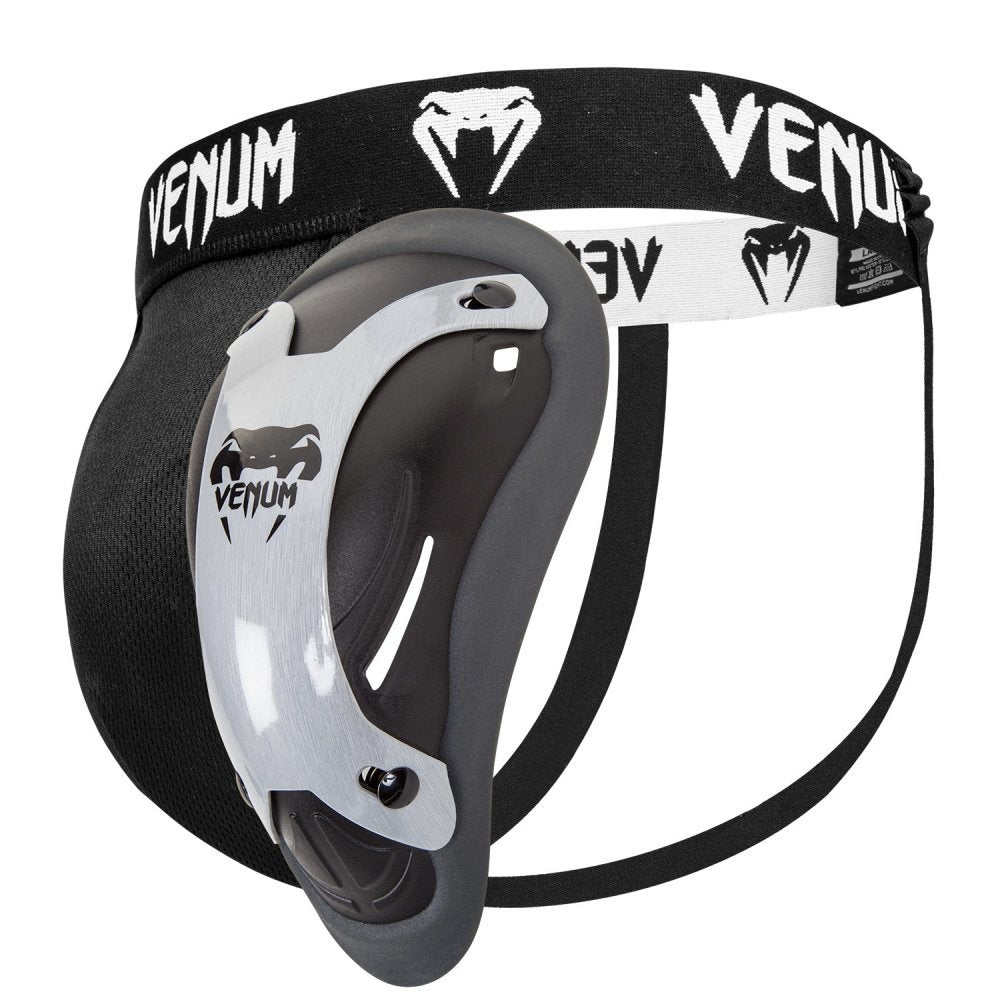 Venum Competitor Groin Guard & Support | Men's MMA Protection - Black - XL