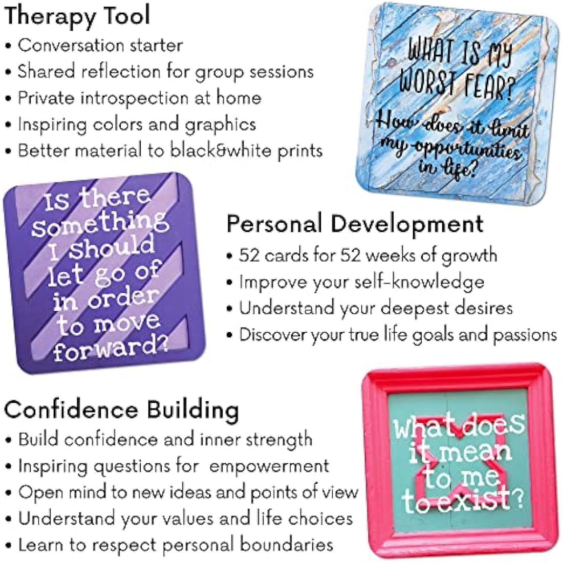 Sunny Present Empowering Questions Cards - 52 Self Care & Mindfulness