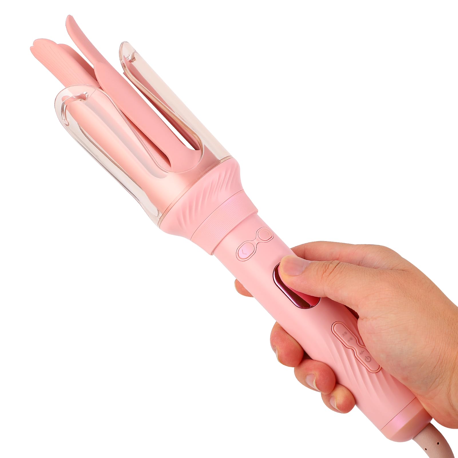 Automatic Hair Curler – PTC Ceramic Anti-Scald Styler, Pink