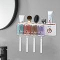 Wall Mounted Toothbrush Holder with Toothpaste Dispenser | 4 Cups
