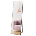 Hoikwo Full Length Mirror – 59x16 Standing or Wall Mirror, Black Frame