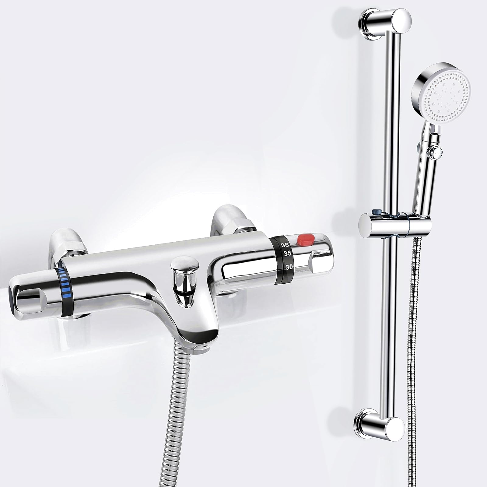 Jolof Store Thermostatic Bath Shower Mixer Tap | Deck Mounted Chrome