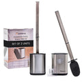 Erreke Set of 2 Silicone Toilet Brush | Stainless Steel Wall Mount Holder