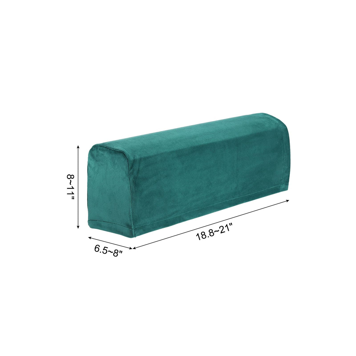 sourcing map Stretch Sofa Armrest Covers Dark Green 2 Pcs - image 2