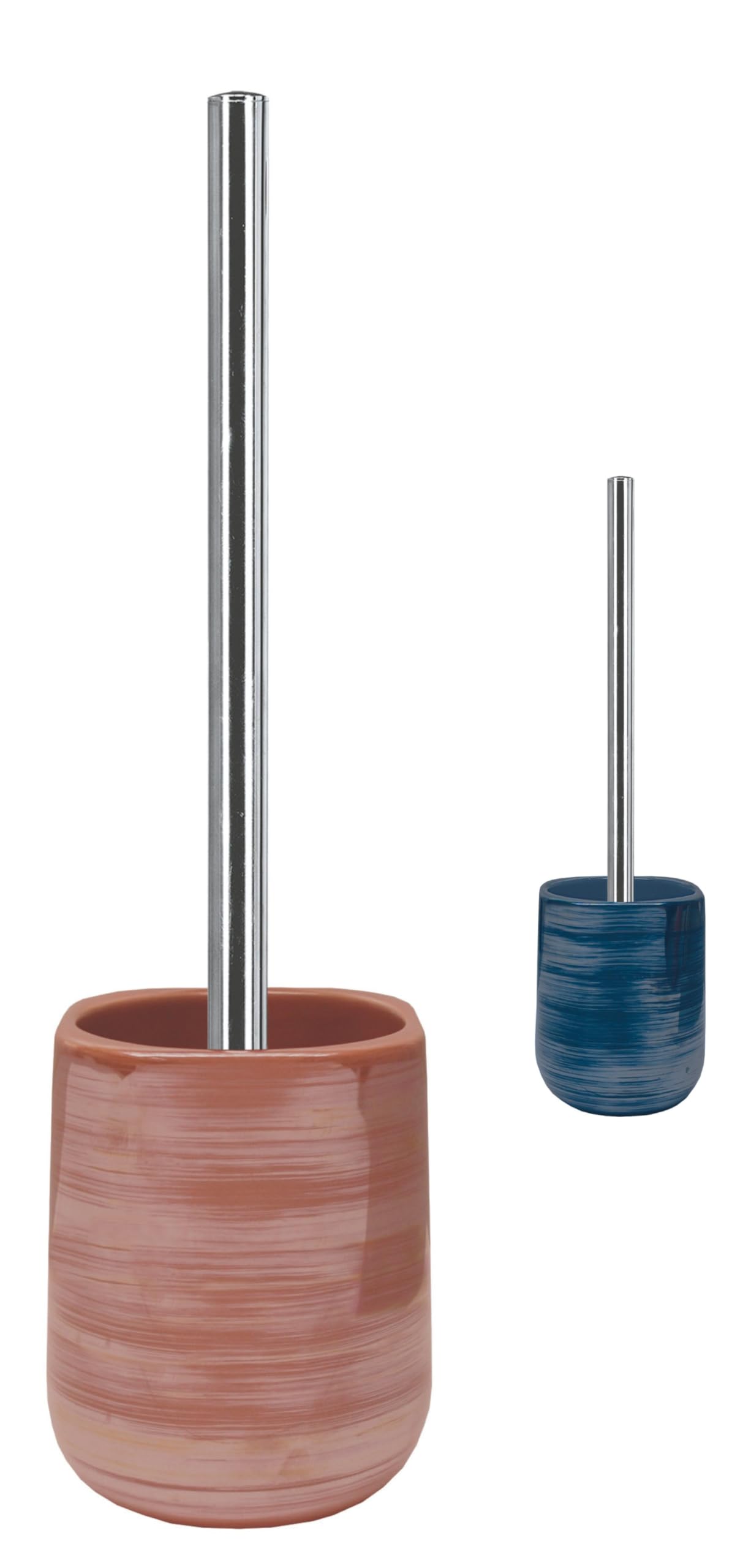 KW Luxury Red Stoneware Toilet Brush and Holder with Gold Flecks