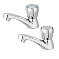 Jolof Store Chrome Basin Tap Pair | Water-Saving Bathroom Sink Mixer