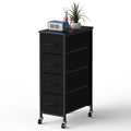LIANTRAL Narrow 4-Drawer Dresser | Slim Fabric Storage Tower with Wheels