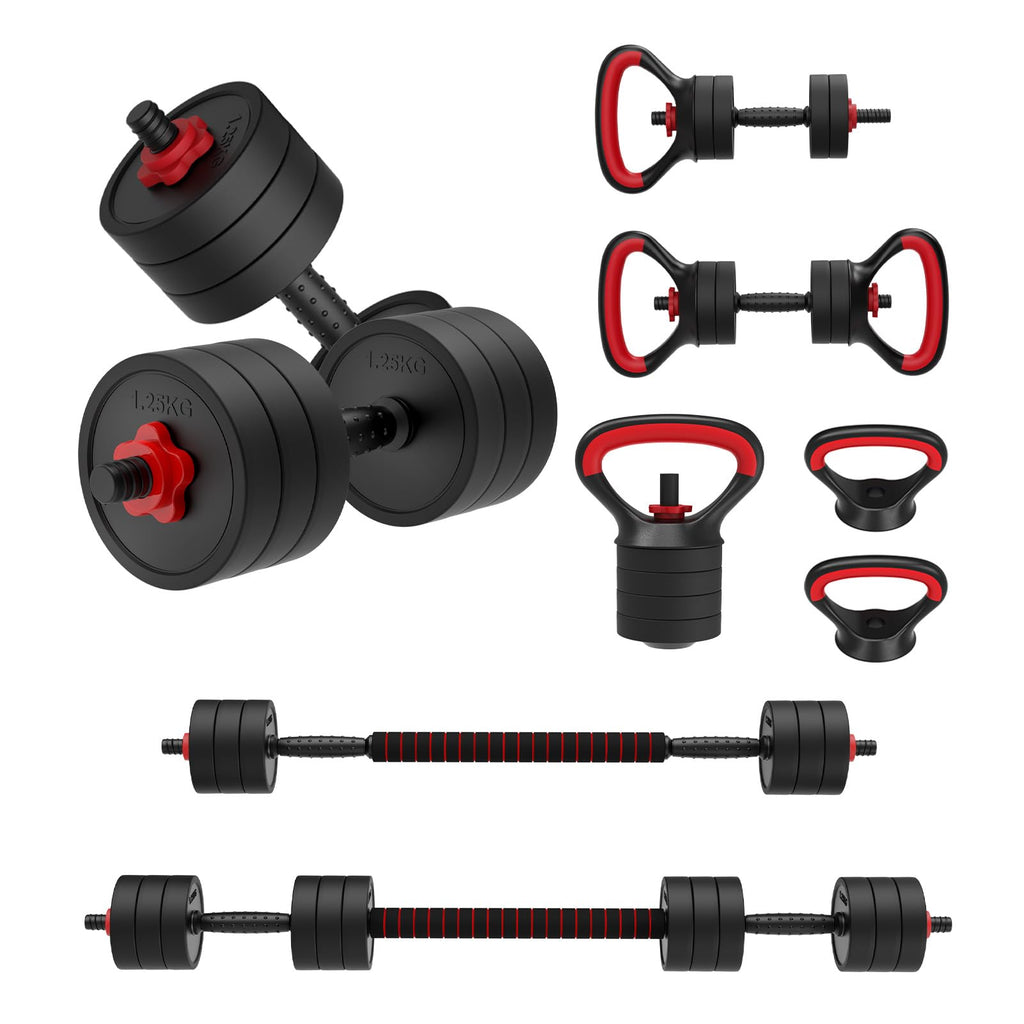 JOROTO 4-in-1 Adjustable Dumbbell Set | Kettlebell & Barbell Home Gym Weights