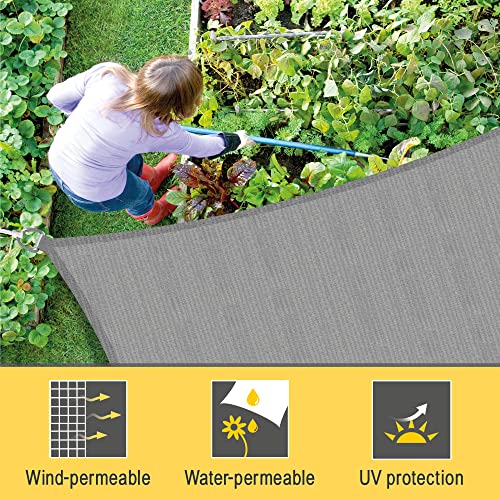 Sol Royal SolVision HS9 Sun Shade Sail - 4x3m HDPE Breathable Grey