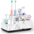 Jolof Store Toothbrush Holder | 5-Compartment Bathroom Countertop Organizer