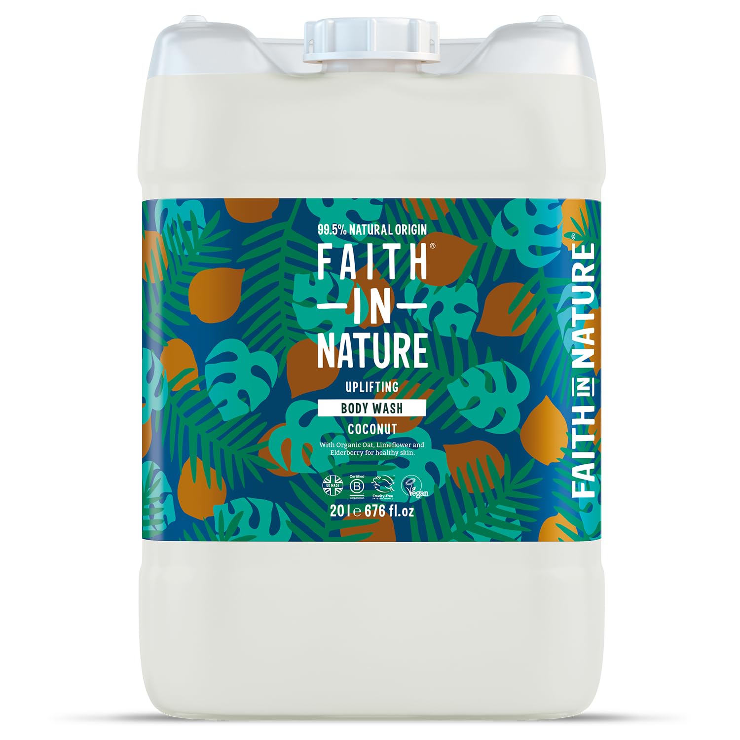 Faith In Nature Coconut Body Wash – 20L Bulk Refill Pack – Vegan & Natural