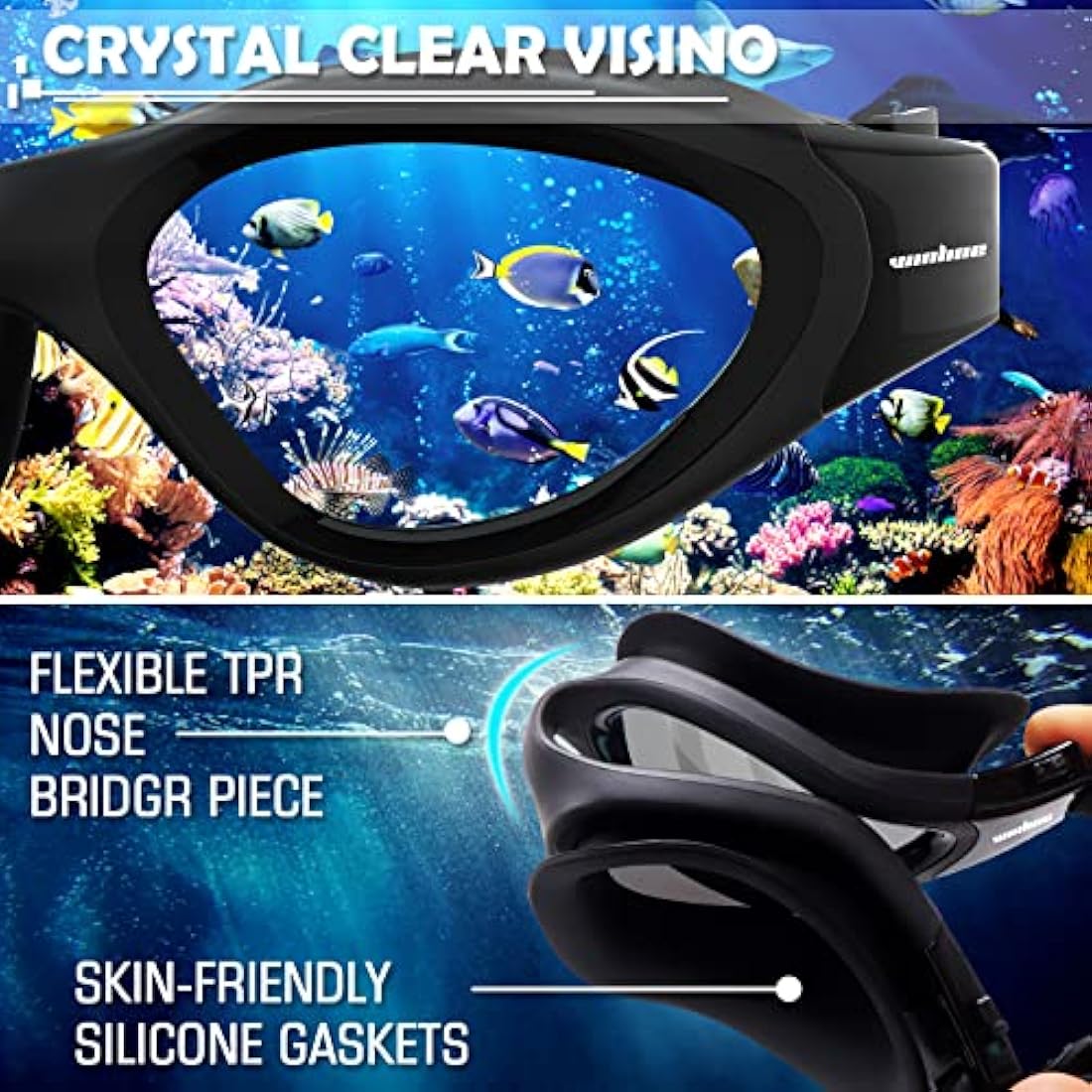 Adult Swimming Goggles | Polarized Anti-Fog UV Protection