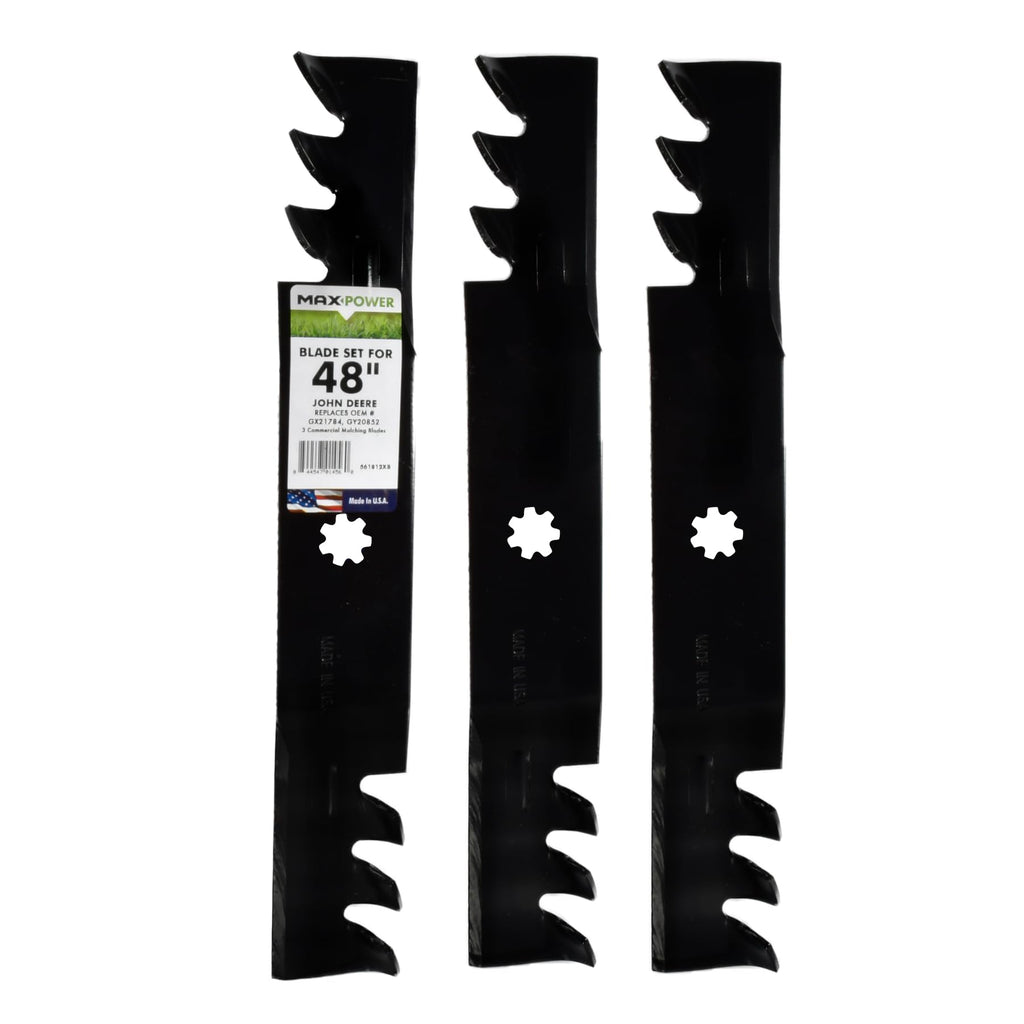 MaxPower 48-in Mulching Blade Set for John Deere - Replaces GX21784
