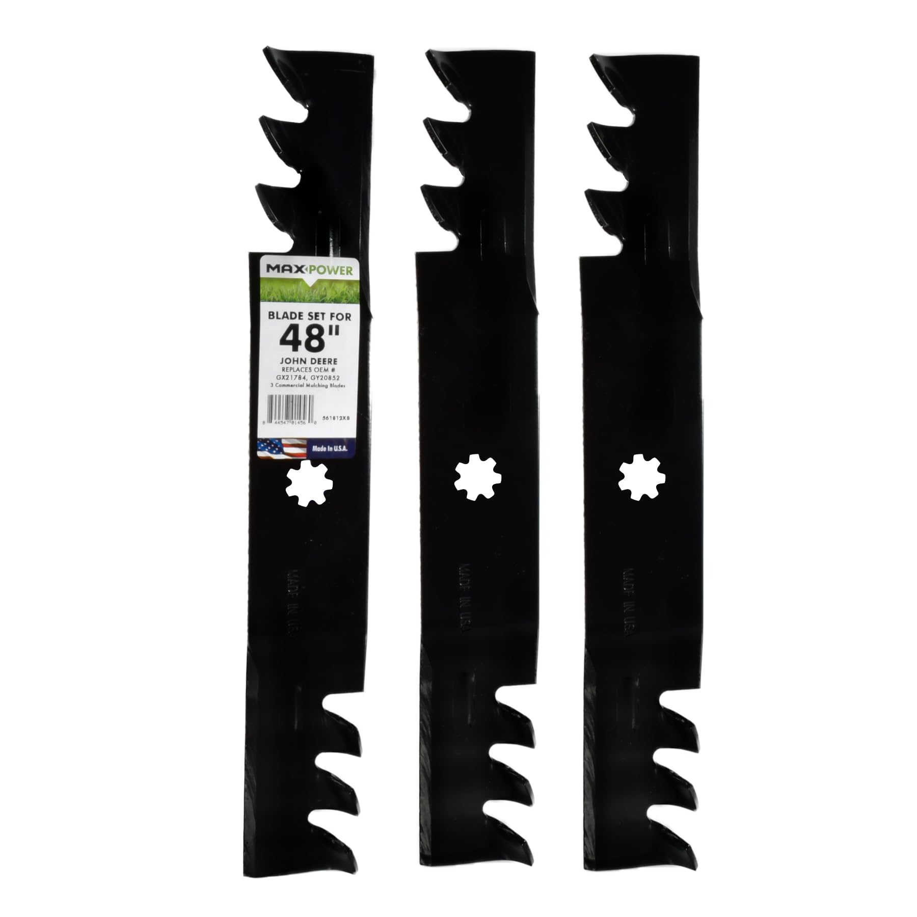 MaxPower 48-in Mulching Blade Set for John Deere - Replaces GX21784