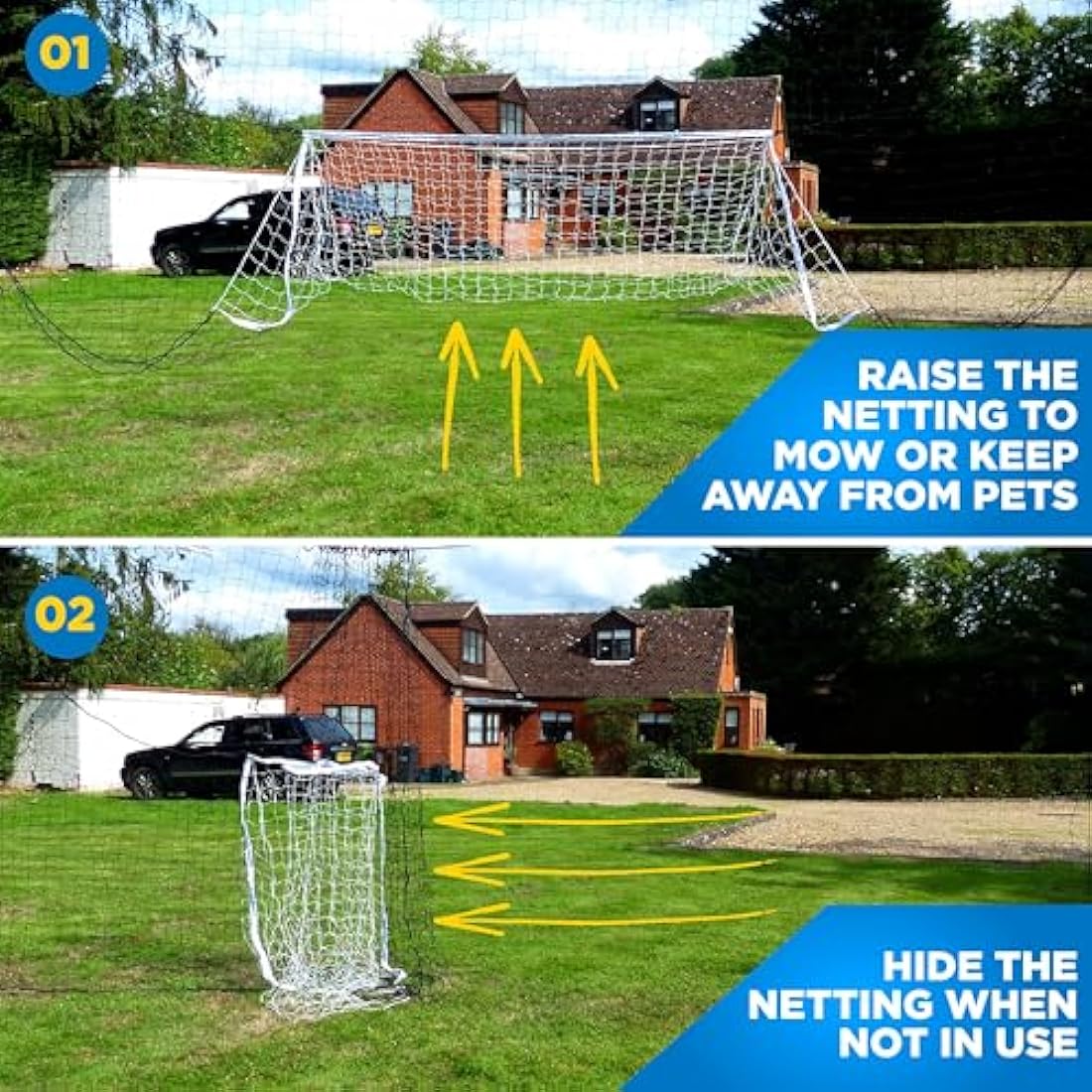 Open Goaaal Football Goal & Backstop Net – Standard Rebounder System