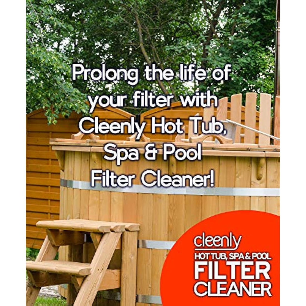 Cleenly Hot Tub Filter Cleaner – Pool & Spa Degreaser Solution (5L)