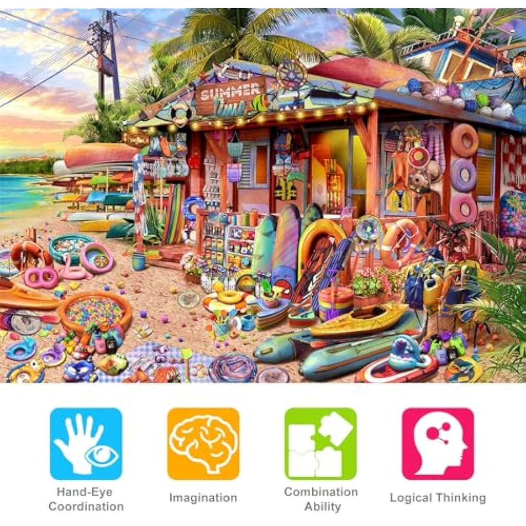 Jolof Store Beach Shop Jigsaw Puzzle - 1000 Piece Game for Adults