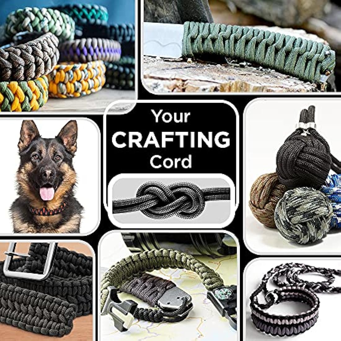 TECEUM 550lb Paracord – 4mm Nylon Tactical Survival Rope for Camping