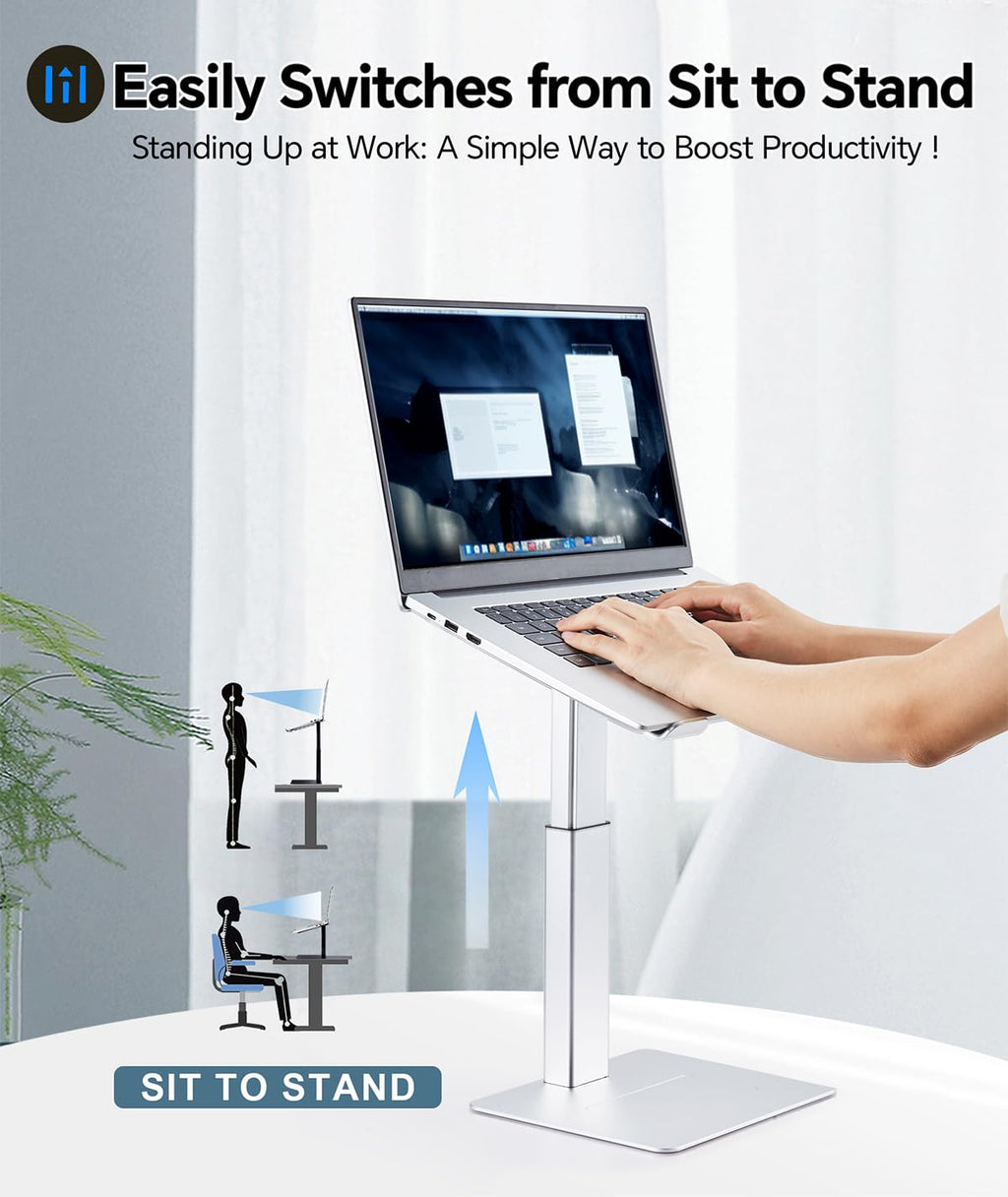 supamir Adjustable Laptop Stand - Aluminium Standing Desk Riser for 13-16.5"