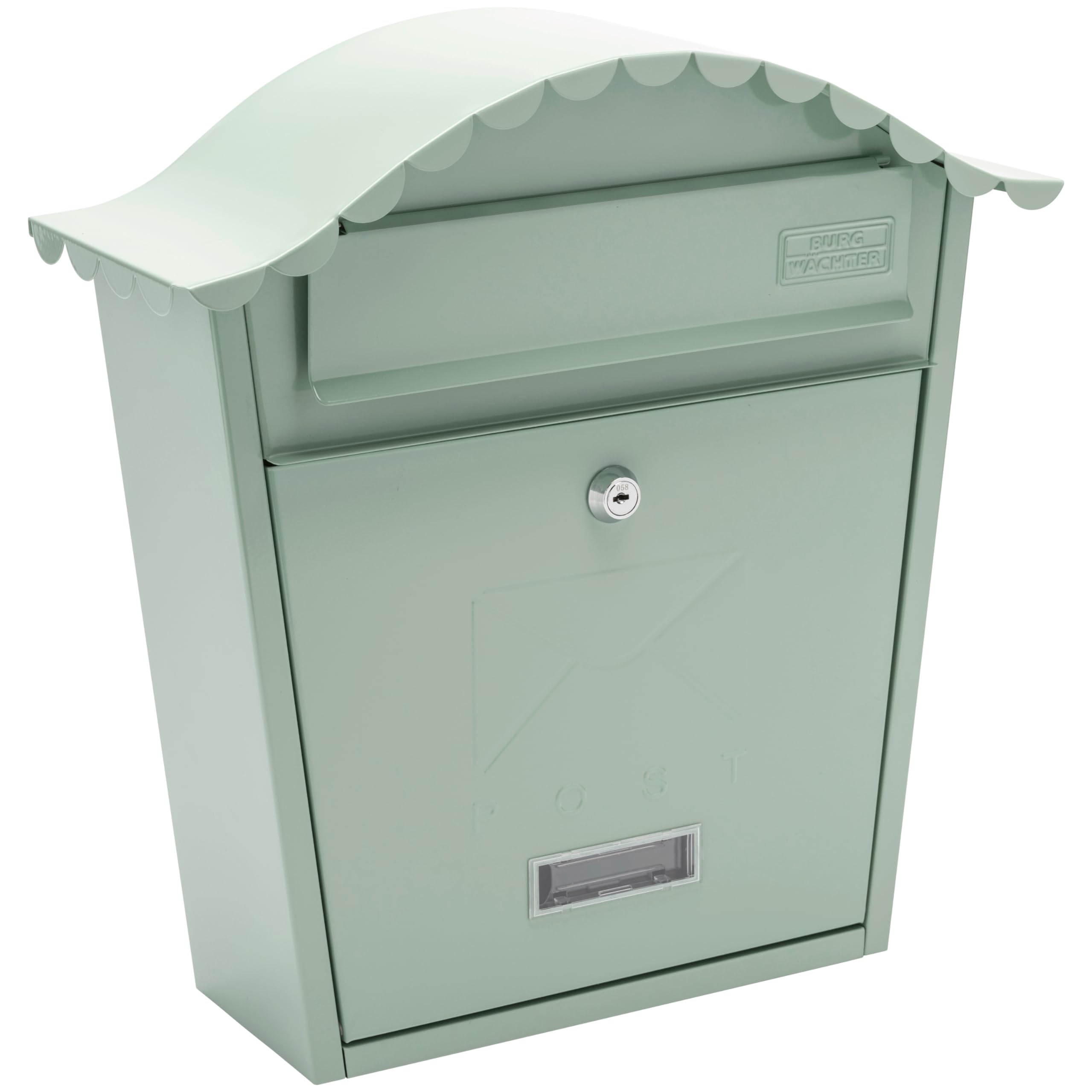 Burg-Wachter Classic Steel Post Box – Chartwell Green Wall Mailbox
