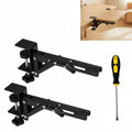 Adjustable Desk Extender,Folding Shelf Bracket with Table-Mount Clip,2 Pcs - image 1