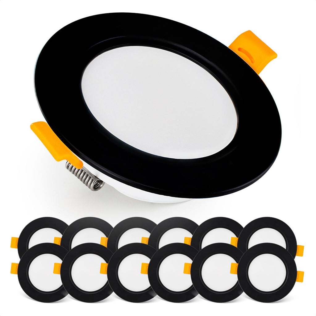 EMOS LED Recessed Downlights - IP54 Waterproof 3000K Warm White - Set of 12