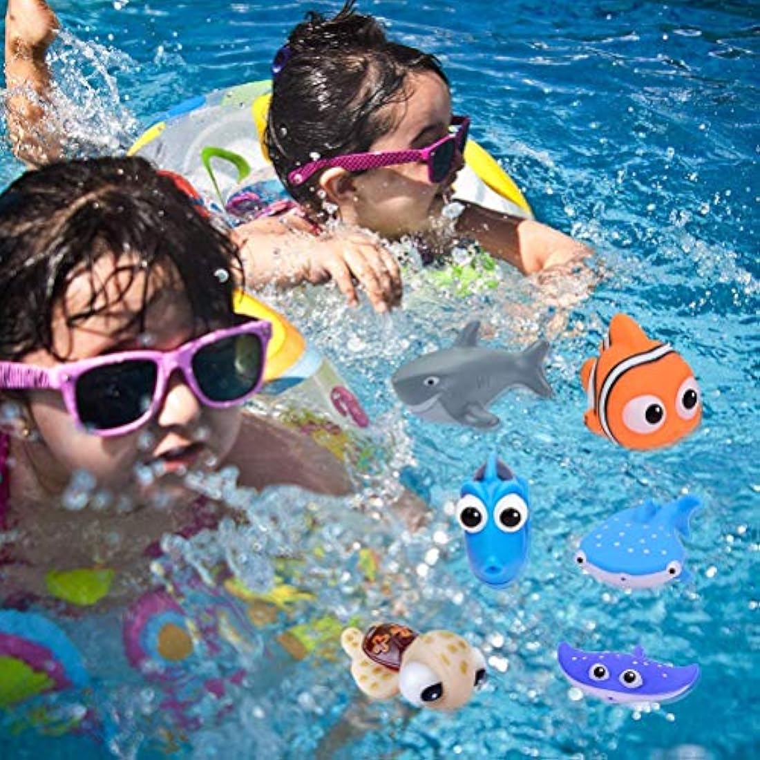 Disney Finding Dory & Nemo Bath Squirter Toys – 6-Piece BPA-Free Set