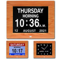 CAZOKASI 8-Inch Digital Calendar Day Clock | 3-Display Photo Frame