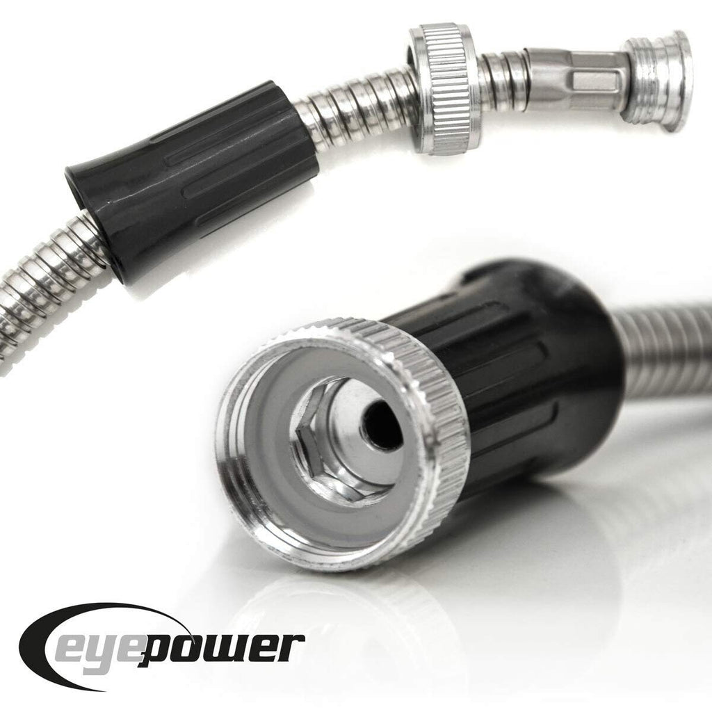 Eyepower 15m Stainless Steel Garden Hose | 50ft Kink-Free Flexible Pipe