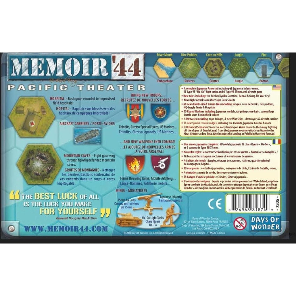 Memoir '44 Pacific Theatre Expansion - Days of Wonder Strategy Game