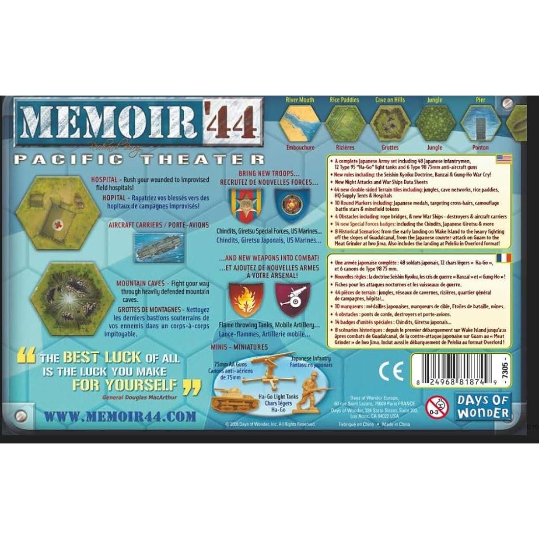 Memoir '44 Pacific Theatre Expansion - Days of Wonder Strategy Game